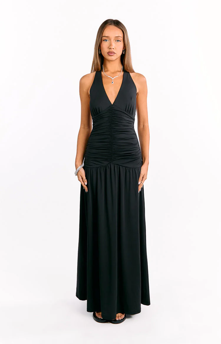 Gloria Black Maxi Dress