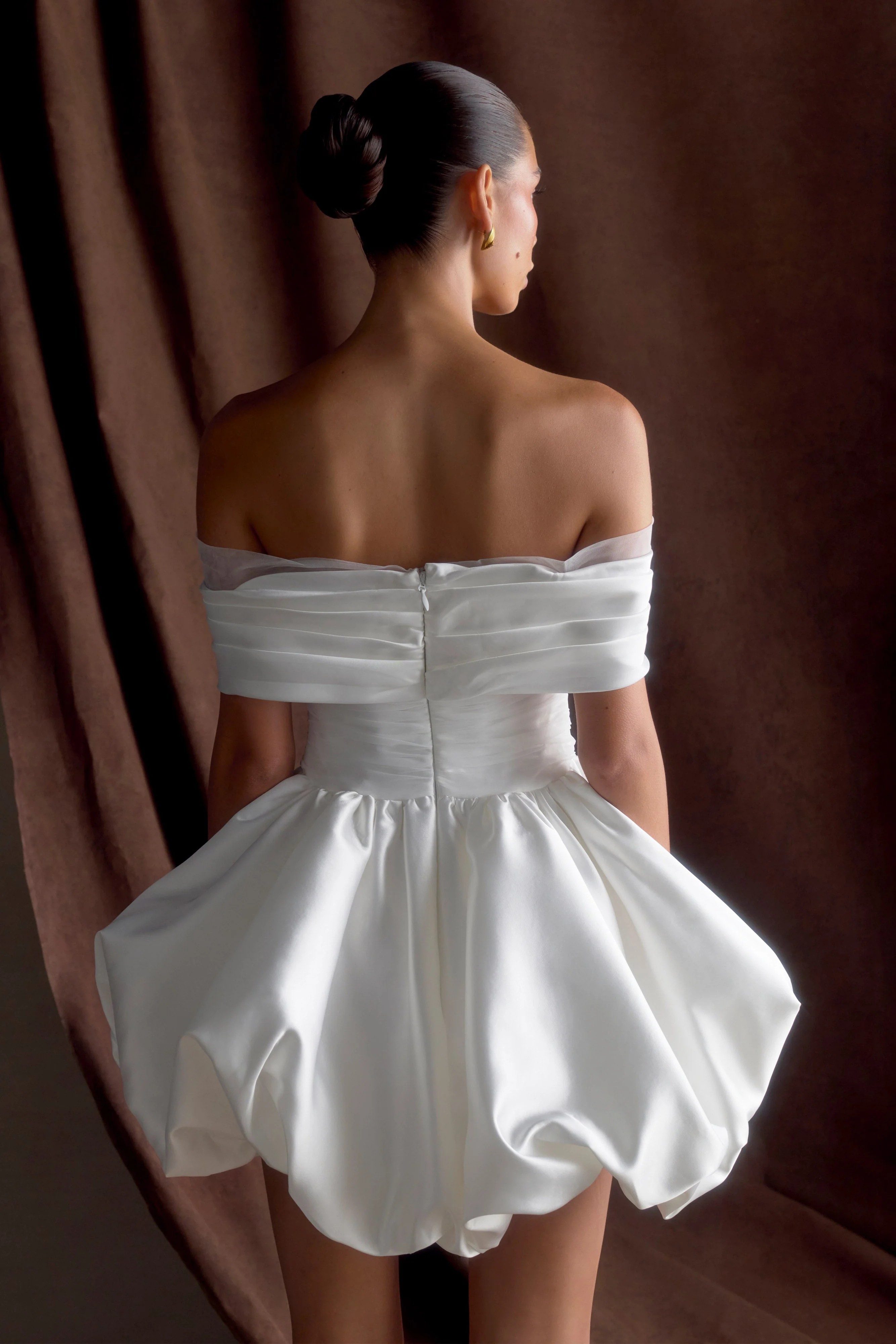 Lauretta Off Shoulder Mini Dress - White