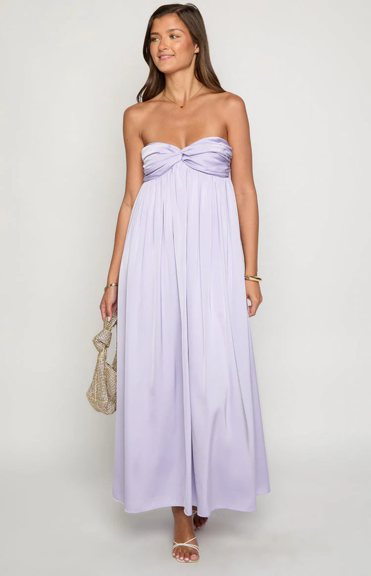 Maiana Lilac Strapless Maxi Dress