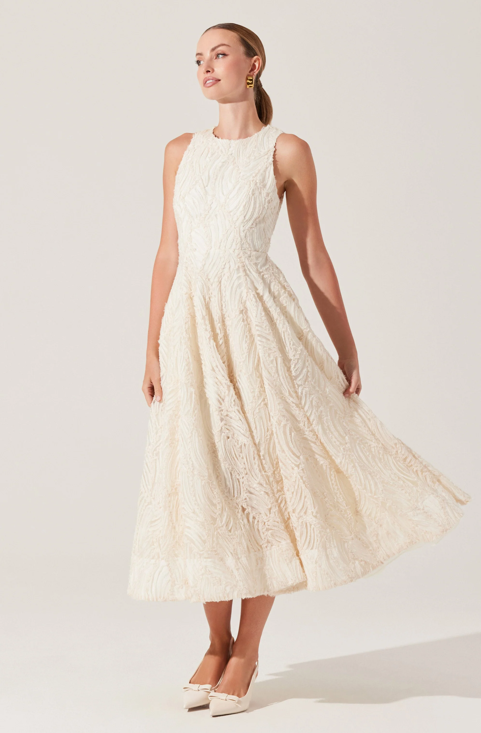 Lillemor 3D Textured Midi Dress