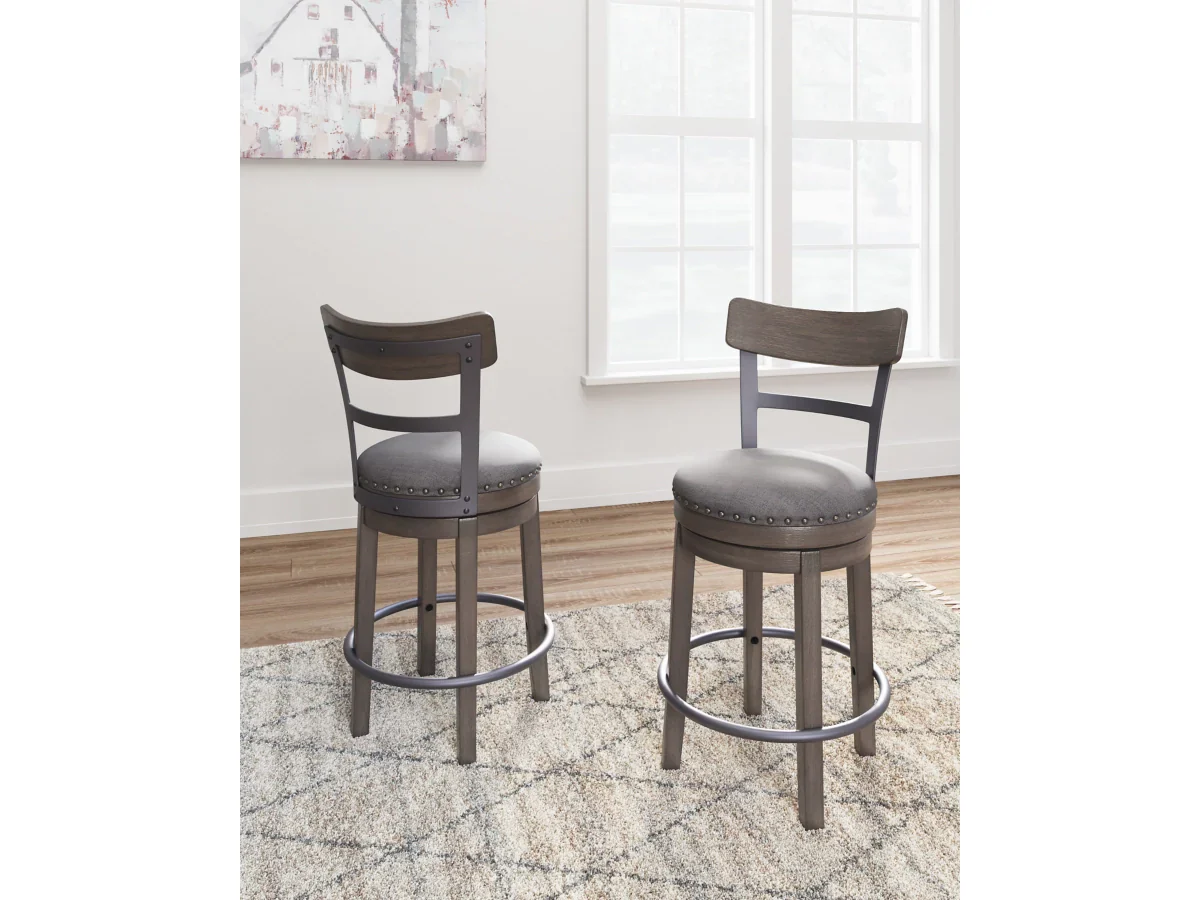 Valebeck Counter Height Upholstered Swivel
