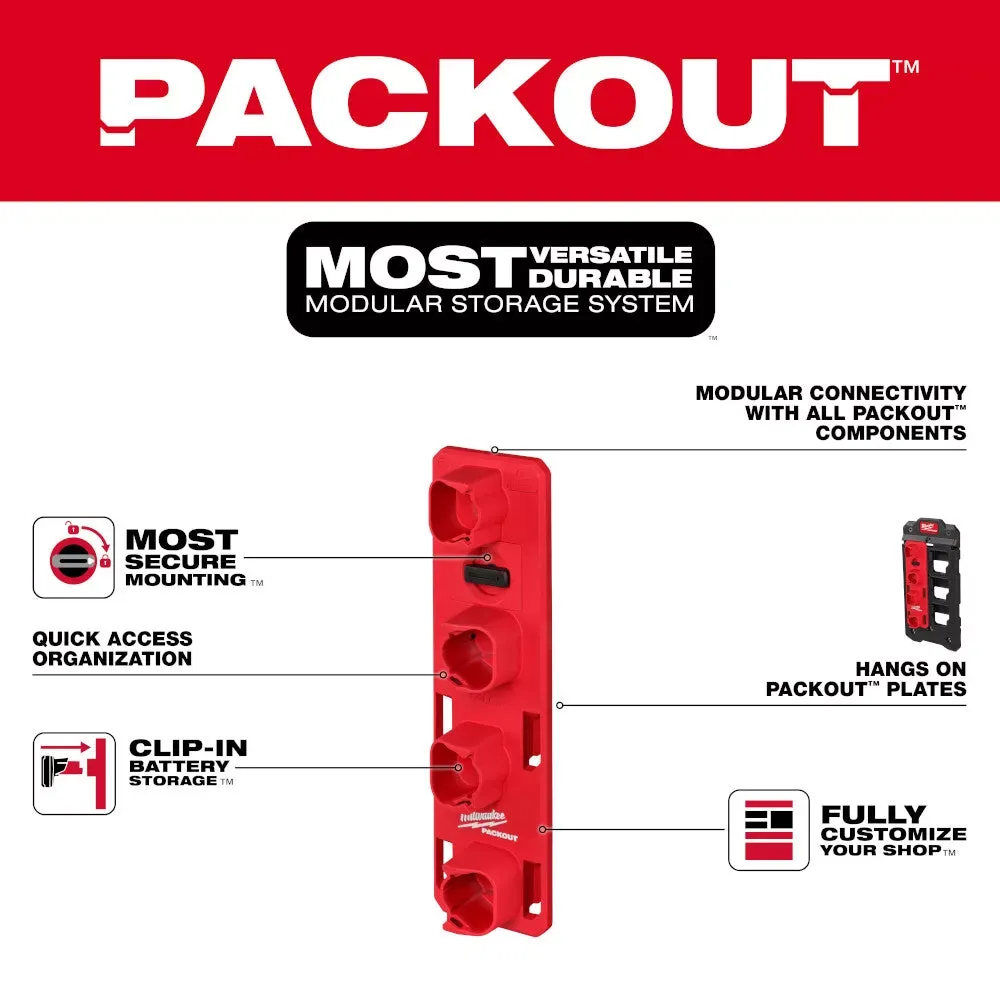 Milwaukee 48-22-8338 M12 PACKOUT Durable Battery Holder Storage System