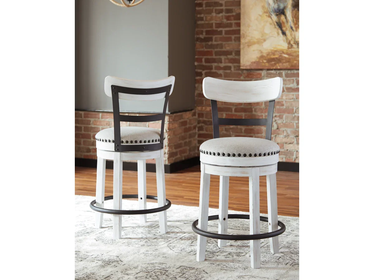 Valebeck Counter Height Upholstered Swivel