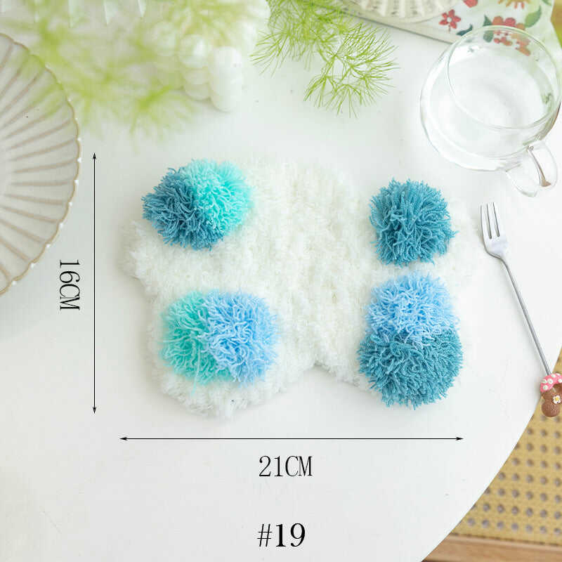 Handmade Moss Rug & Coasters Tufting Coaster Handmade Material Pack Kit
