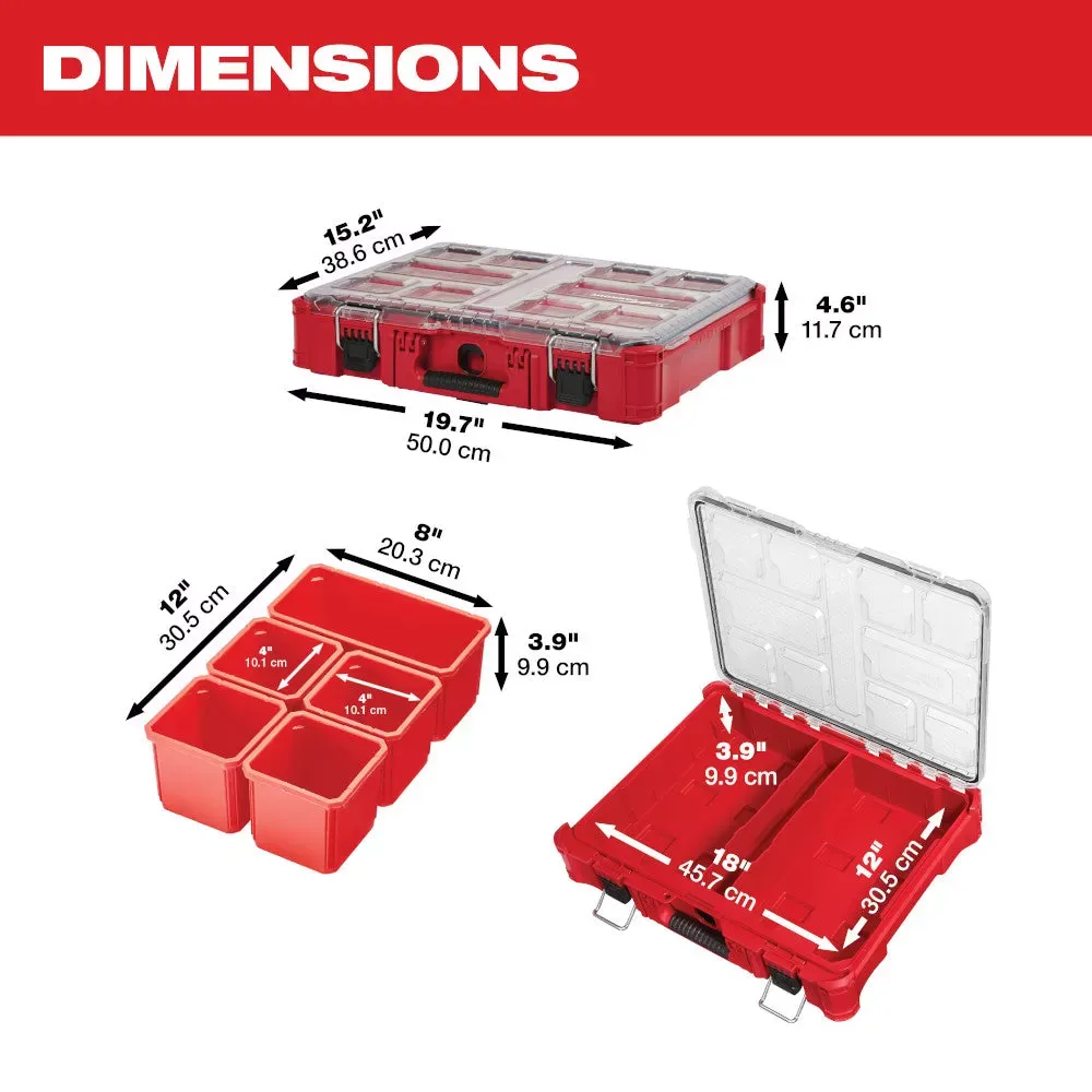 Milwaukee 48-22-8430 10-Bin Impact Resistant Polymer Packout Organizer