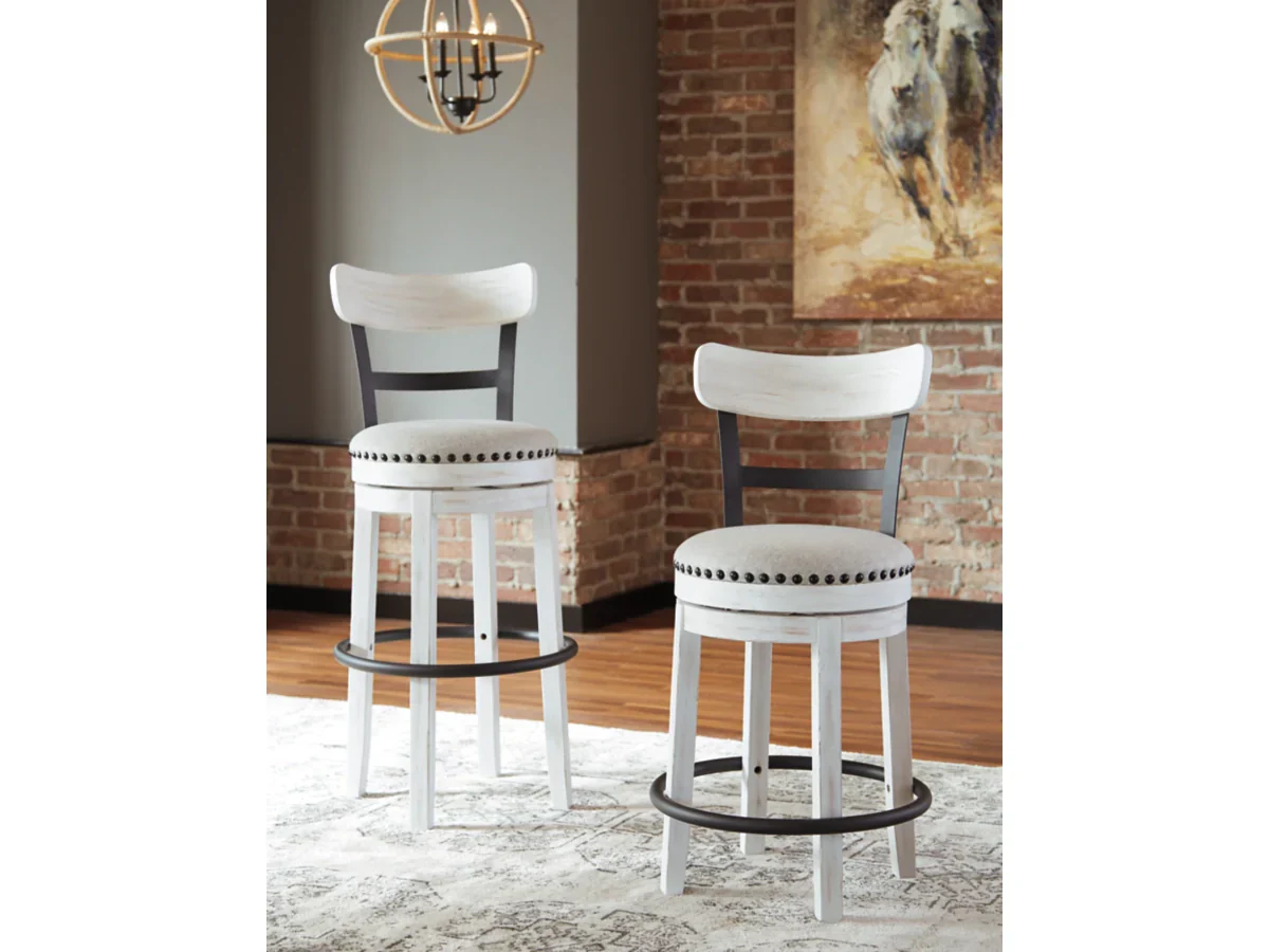 Valebeck Counter Height Upholstered Swivel