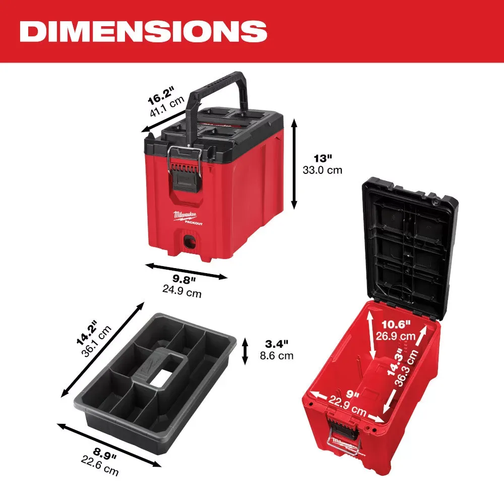 Milwaukee 48-22-8422 PACKOUT Heavy Duty Impact Resistant Compact Tool Box