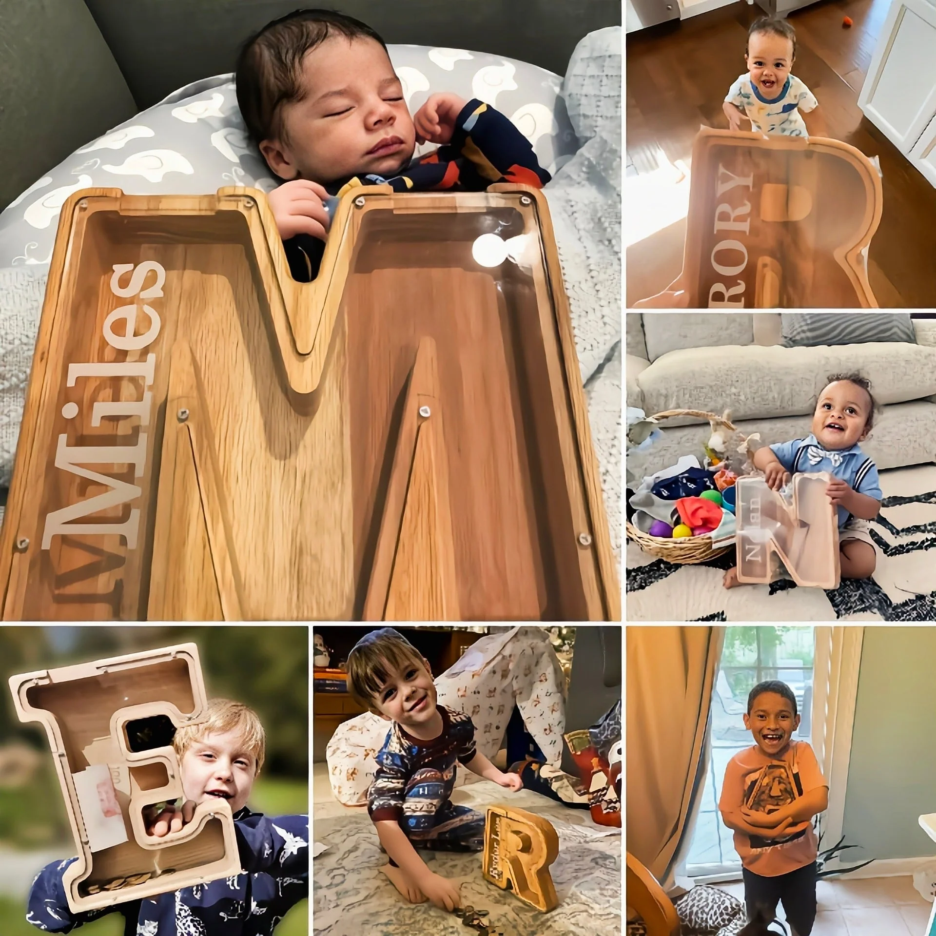 🎄Christmas fire sale💞Personalized Boy/Girl Piggy Bank - Wood Gift For Kids🎁