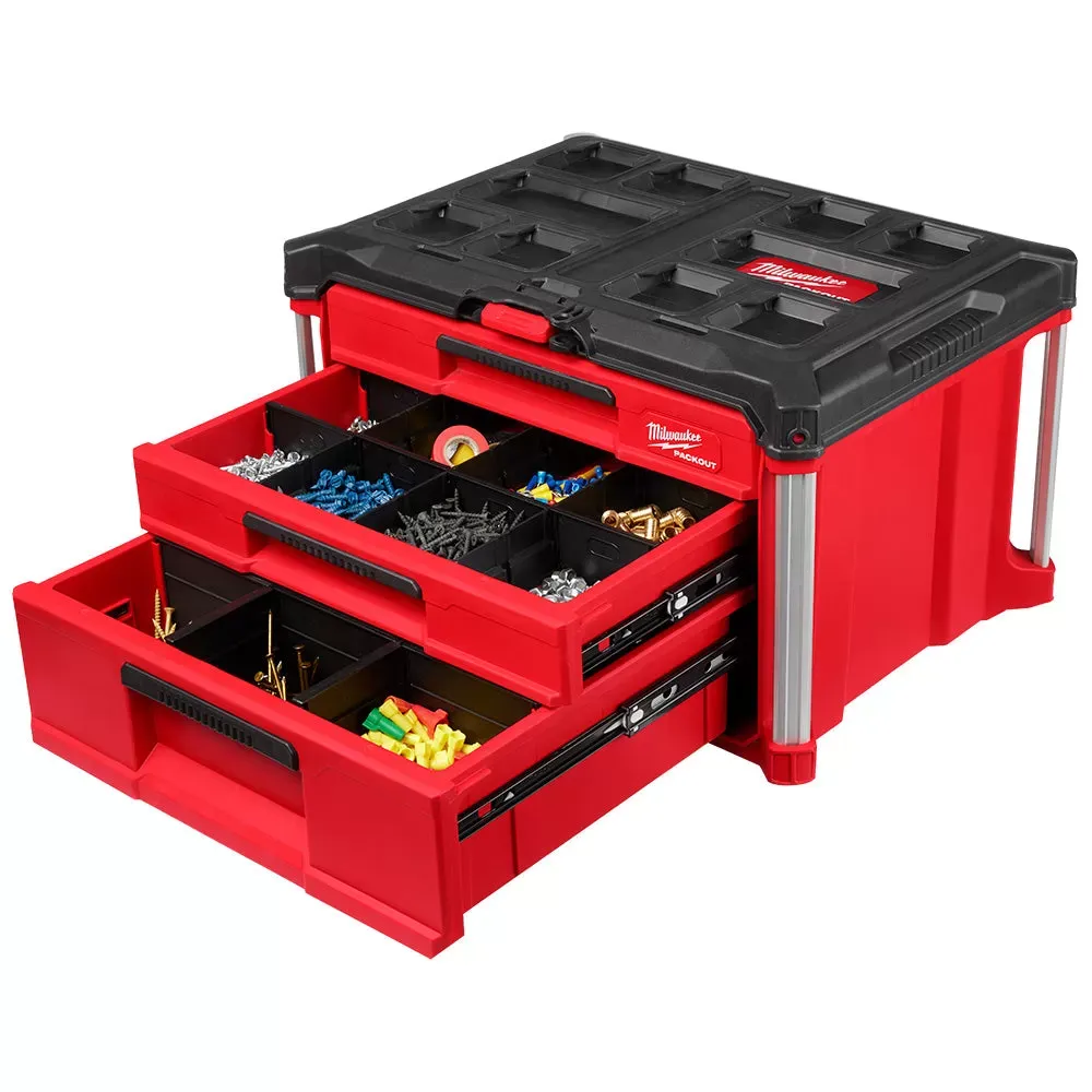 Milwaukee Pre-Sale Pre-Sale 48-22-8447 PACKOUT Multi-Depth 3-Drawer Tool Box