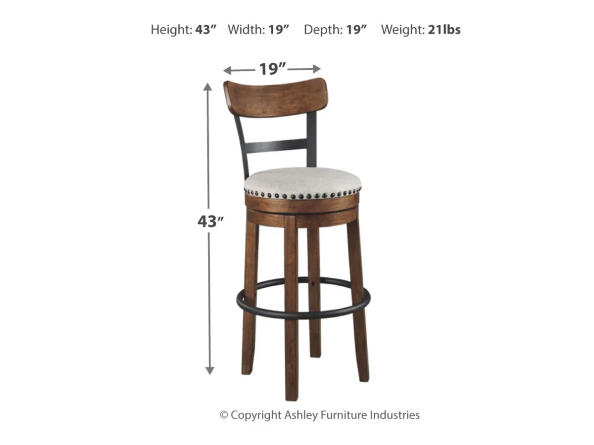 Valebeck Counter Height Upholstered Swivel