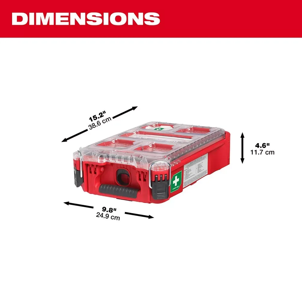 Milwaukee 48-73-8435CB Class A Type 3 PACKOUT First Aid KIT w/ PACKOUT Organizer
