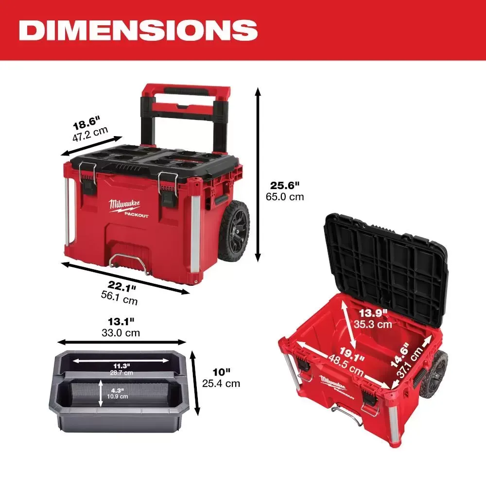 Milwaukee PACKOUT Heavy Duty Polymer Tool Box Combo Kit