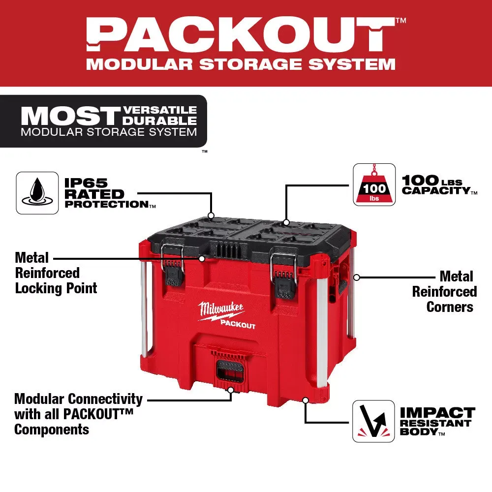 Milwaukee 48-22-84PKIT2 PACKOUT Heavy Duty Polymer Tool Box Combo