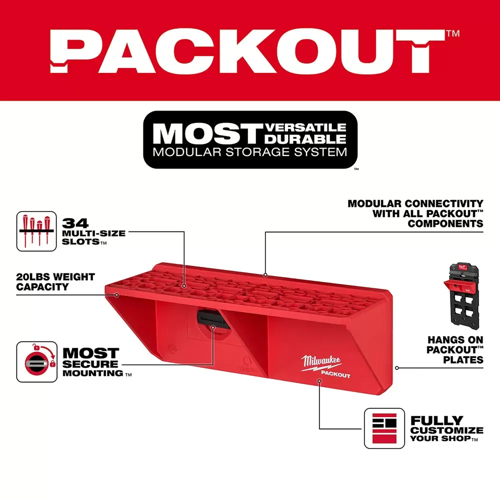 Milwaukee Pre-Sale 48-22-8341 PACKOUT Reinforced Screwdriver Rack