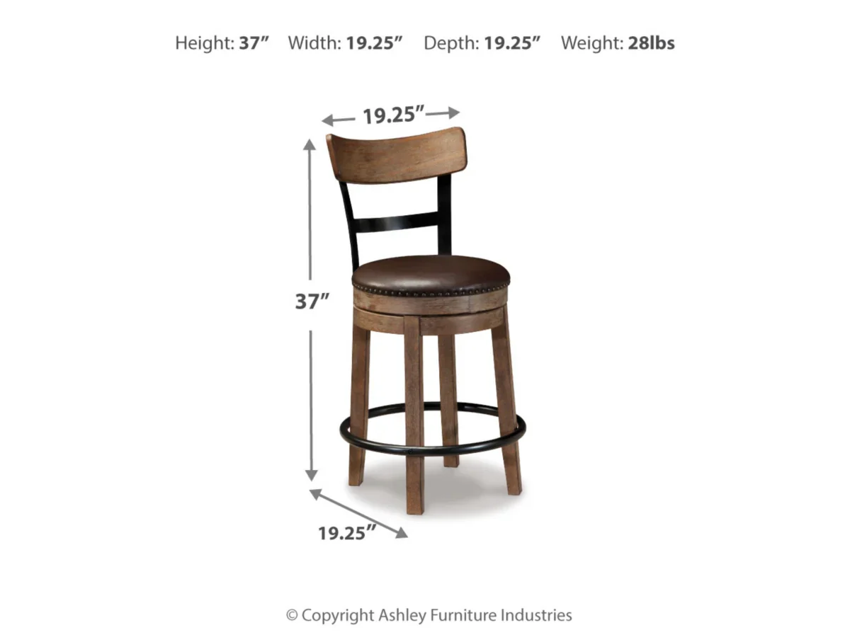 Valebeck Counter Height Upholstered Swivel