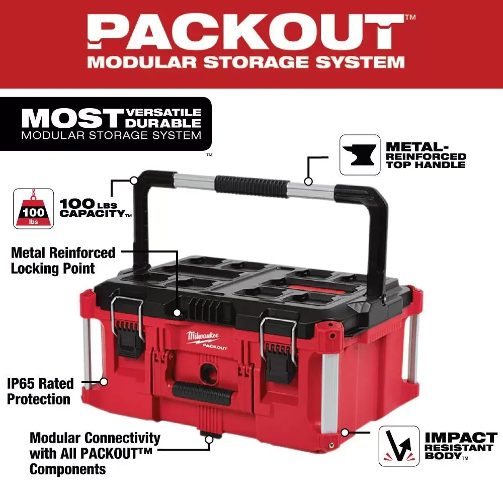 Milwaukee PACKOUT Heavy Duty Polymer Tool Box Combo Kit