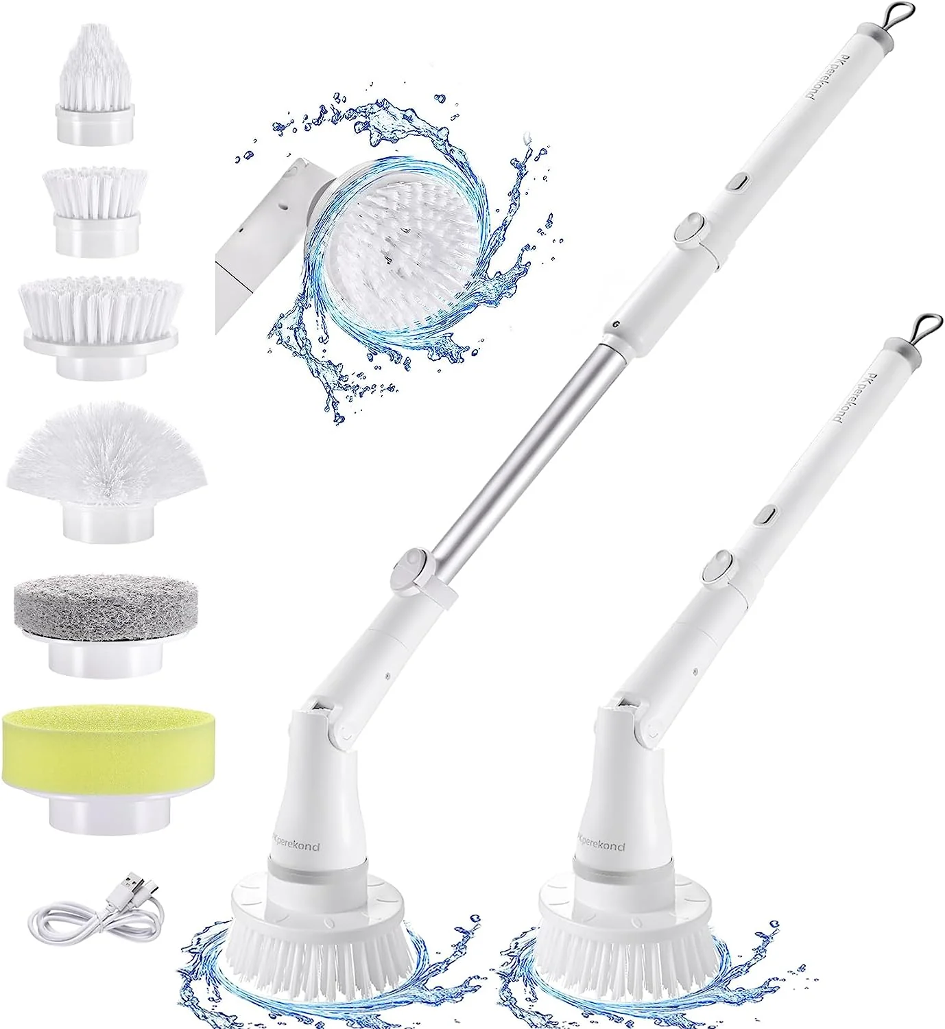 Electric Spin Scrubber, Cordless Shower Cleaning Brush, Power Scrubber Electric Cleaning Brush for Bathroom, Toilet Bowl, Tile Floors and Tub, Cleaning Tool Kits Handheld Household Cleaner Supplier