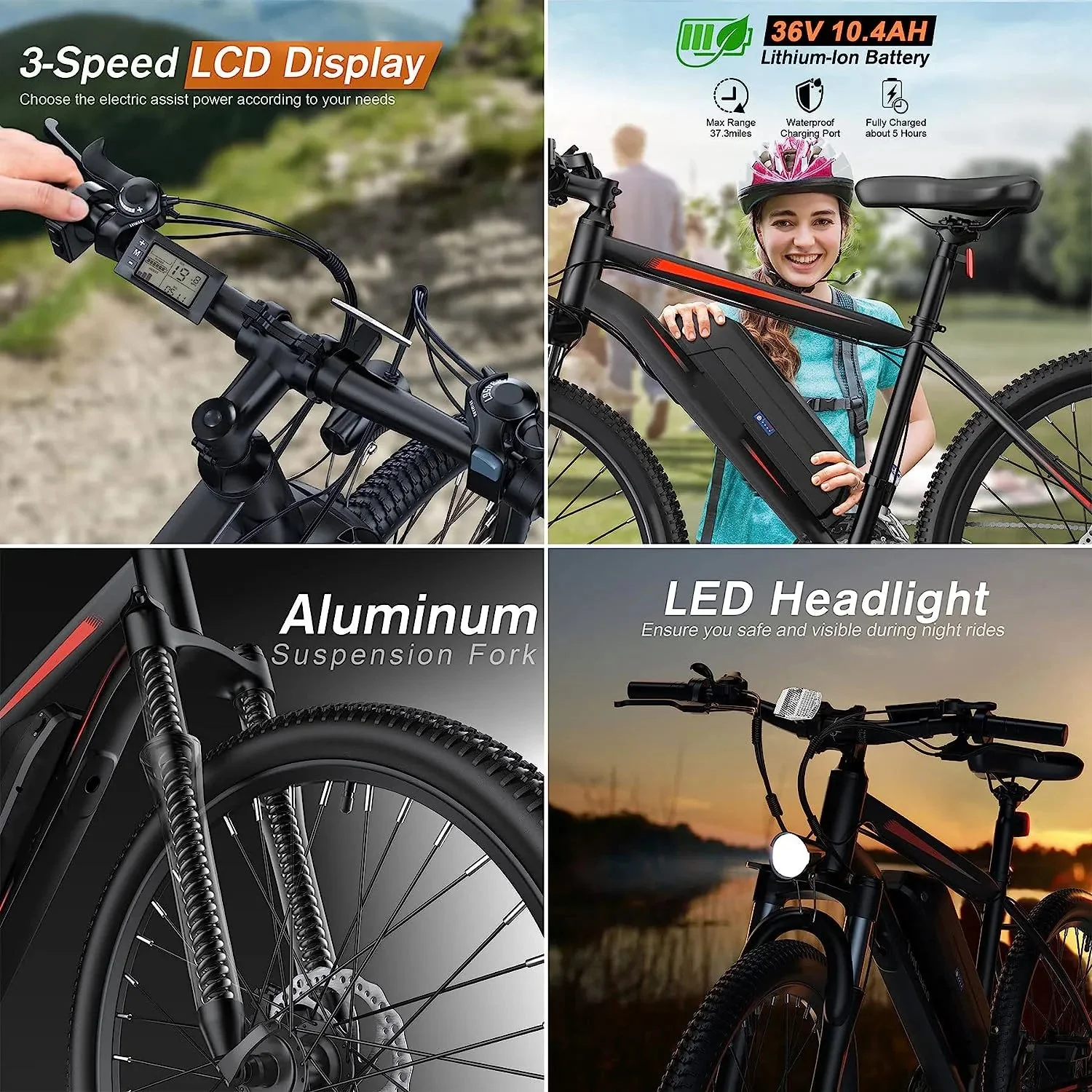 Electric Bike, Electric Bike for Adults, 26