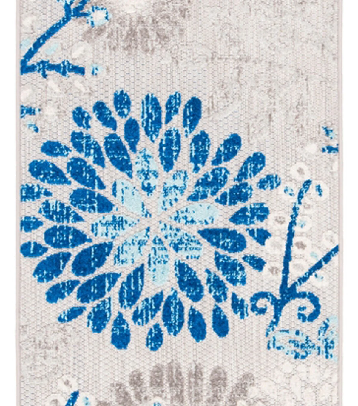 Safavieh Cabana CBN832 2' X 6' Gray & Blue Outdoor Rug