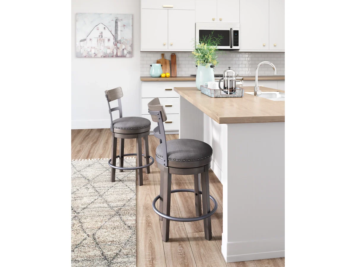 Valebeck Counter Height Upholstered Swivel