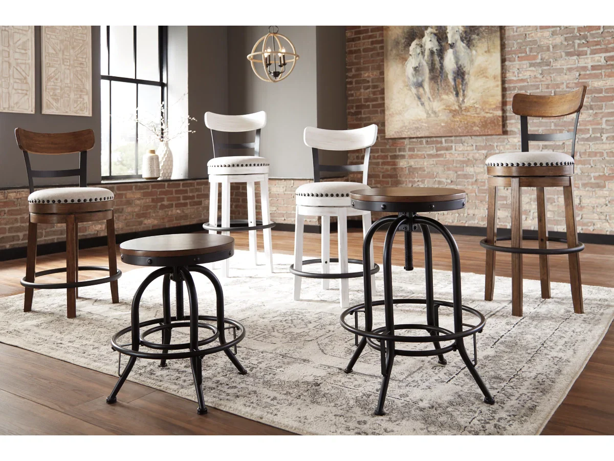 Valebeck Counter Height Upholstered Swivel