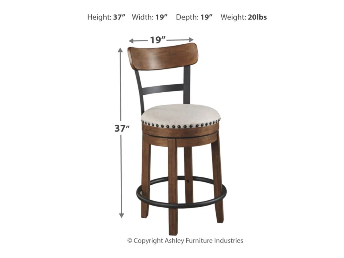 Valebeck Counter Height Upholstered Swivel
