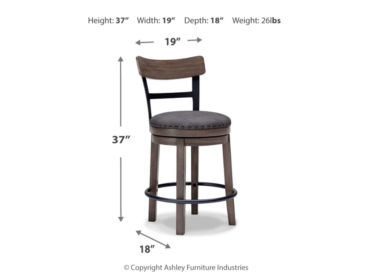 Valebeck Counter Height Upholstered Swivel