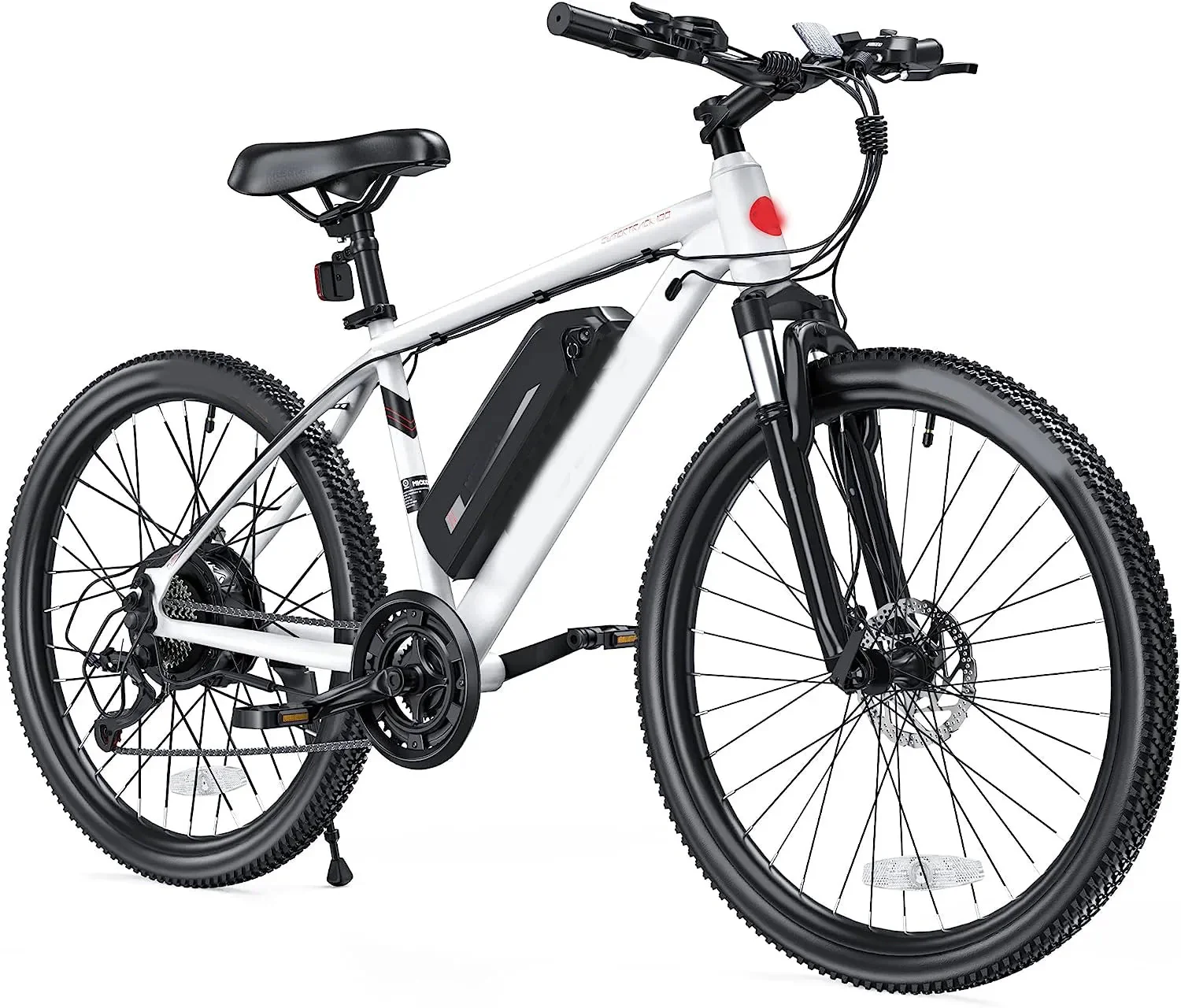 Electric Bike for Adults, 2X Faster Charge, 350W BAFANG Motor, 36V 10.4AH Removable Battery, 20MPH 26'' Mountain Ebike, Shimano 21 Speed, Suspension Fork, LED Display