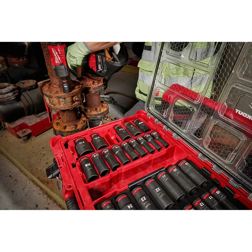 Milwaukee 49-66-6806 SHOCKWAVE 1/2” Impact Duty Socket PACKOUT Set - 31 PC
