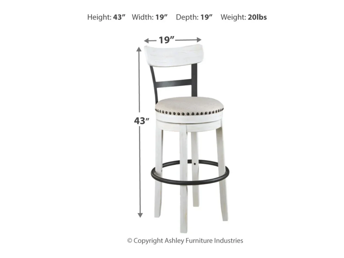 Valebeck Counter Height Upholstered Swivel