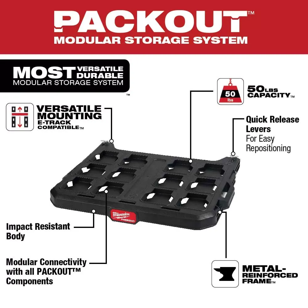 Milwaukee 48-22-8481 PACKOUT Heavy Duty Racking Shelves w/ 50 Pound Capacity