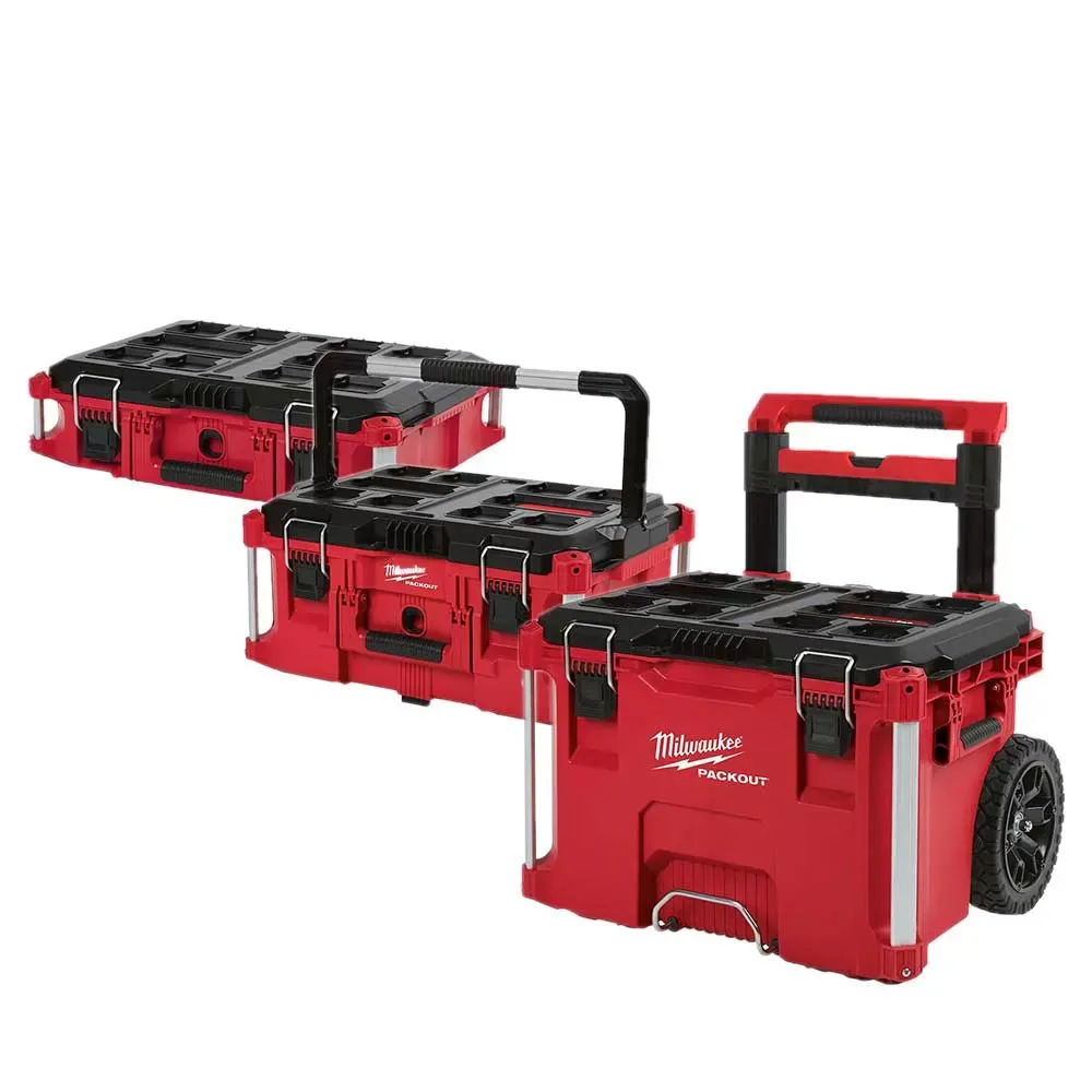 Milwaukee Pre-Sale 48-22-84PKIT PACKOUT Heavy Duty Polymer Tool Box Combo Kit