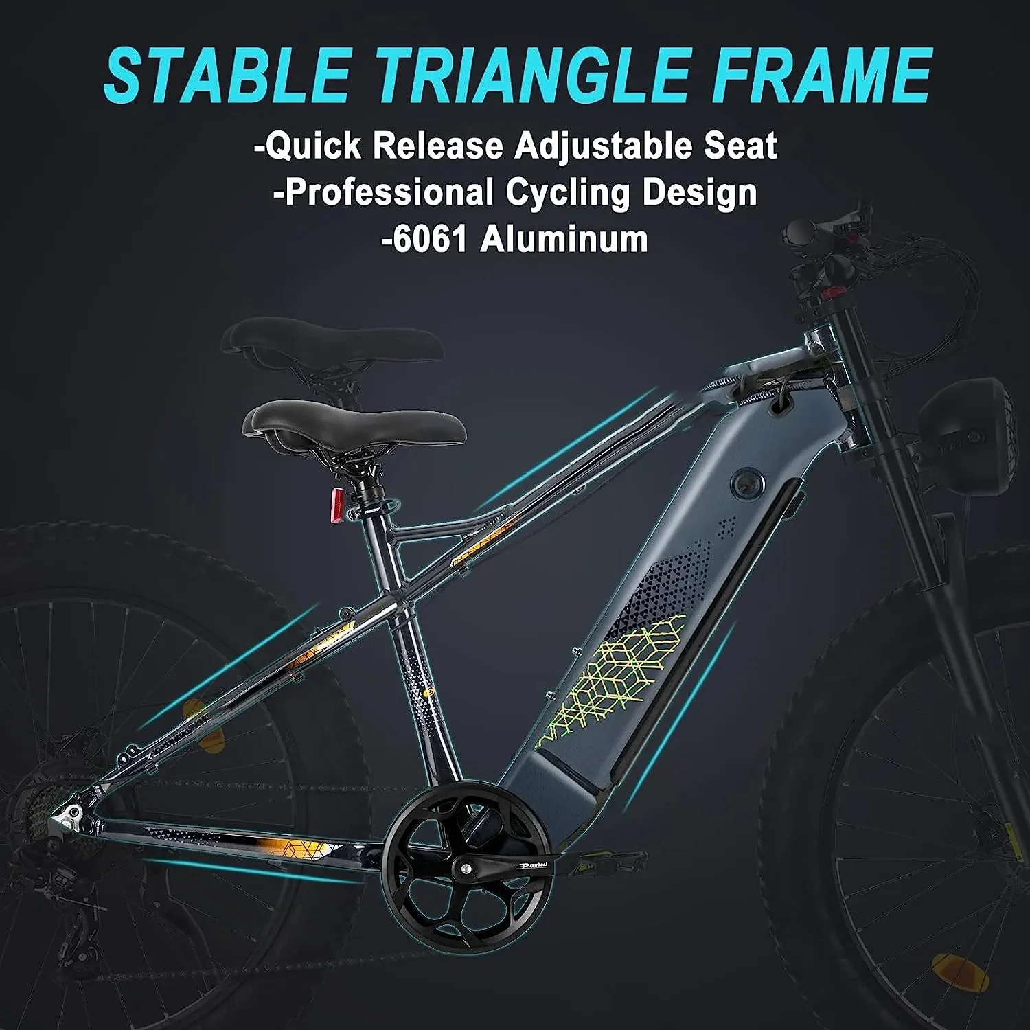 Electric Bike,750W Electric Bike for Adults BAFANG Motor 48V 15Ah Samsung Cell Battery Ebike, Fat Tire Electric Bicycles, 28MPH 35-80Miles Electric Mountain Bike, Shimano 7-Speed UL Certified