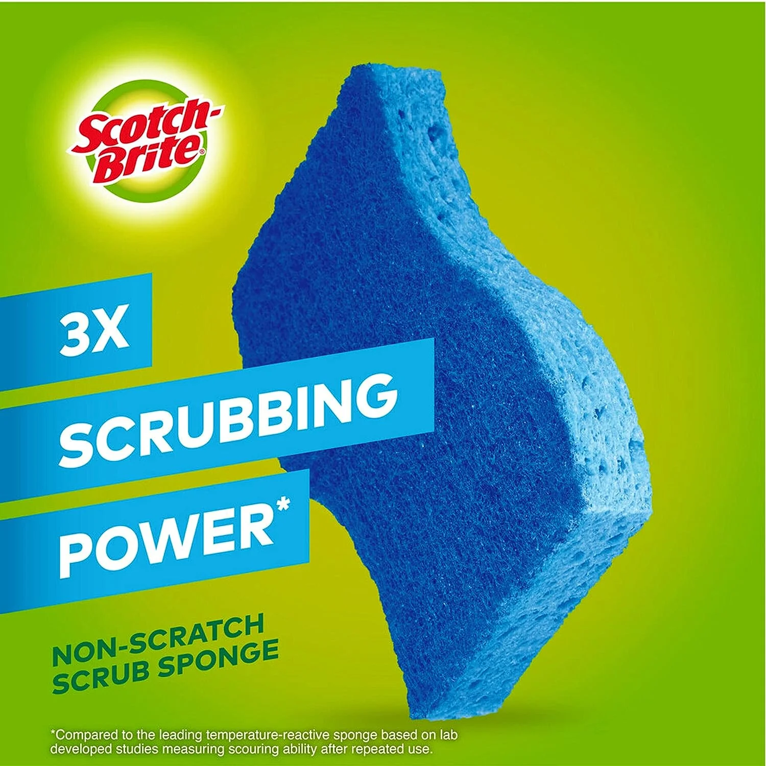 Scotch-Brite Zero Scratch Non-Scratch Scrub Sponges, Sponges for Cleaning Kitchen, Bathroom, and Household, Non-Scratch Sponges Safe for Non-Stick Cookware, 6 Scrubbing Sponges