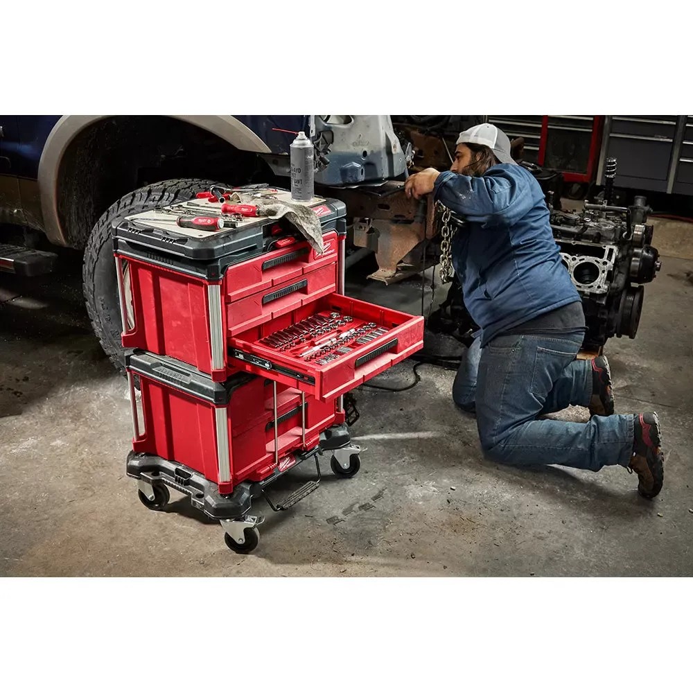 Milwaukee Pre-Sale 48-22-8443 PACKOUT 3 Drawer Durable Tool Box w/ 50lbs Capacity