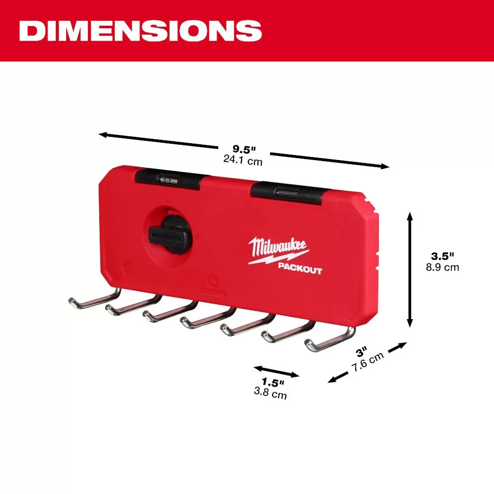 Milwaukee 48-22-8329 PACKOUT 7 Hook Wall Mounted Rack
