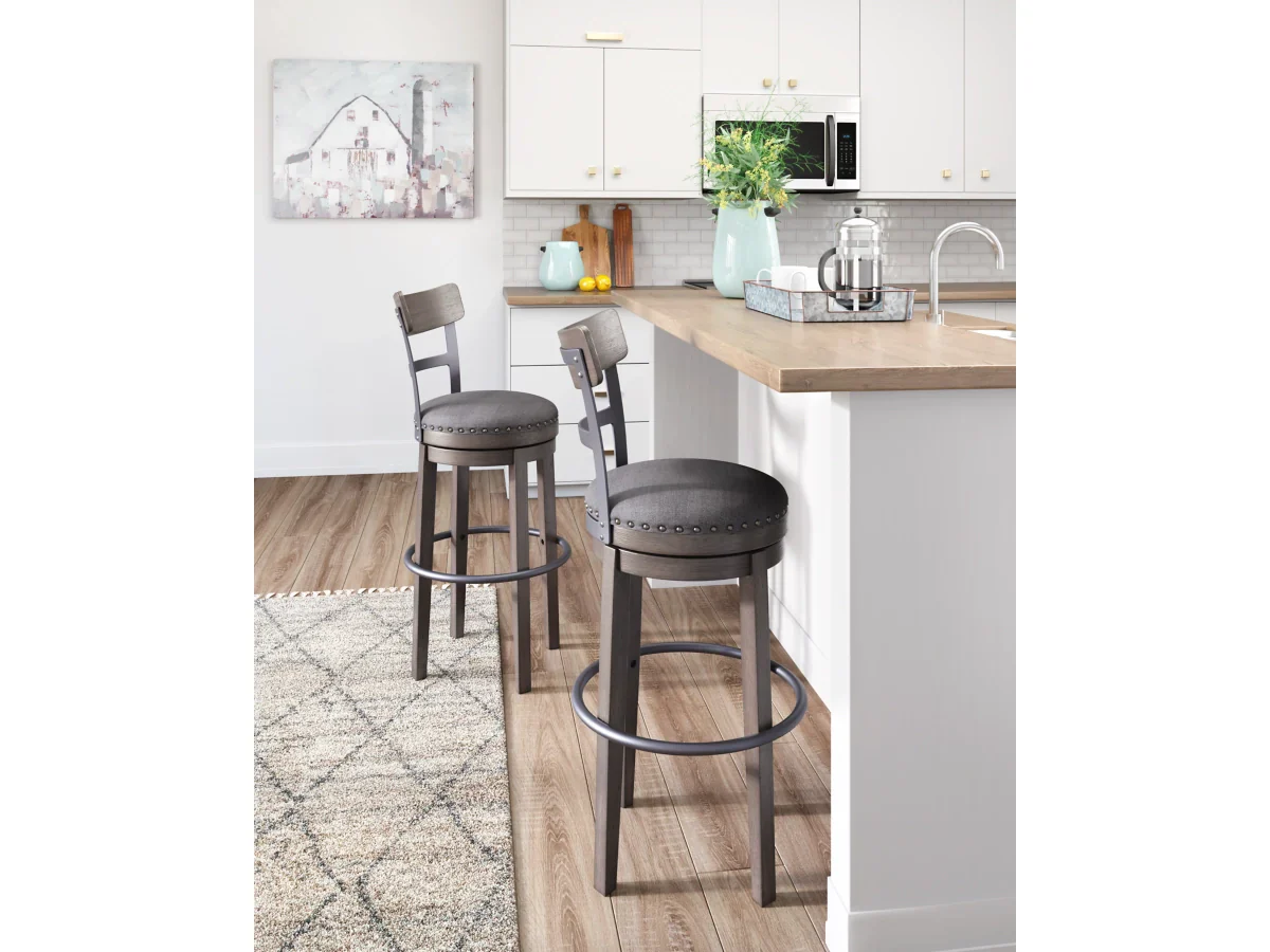Valebeck Counter Height Upholstered Swivel