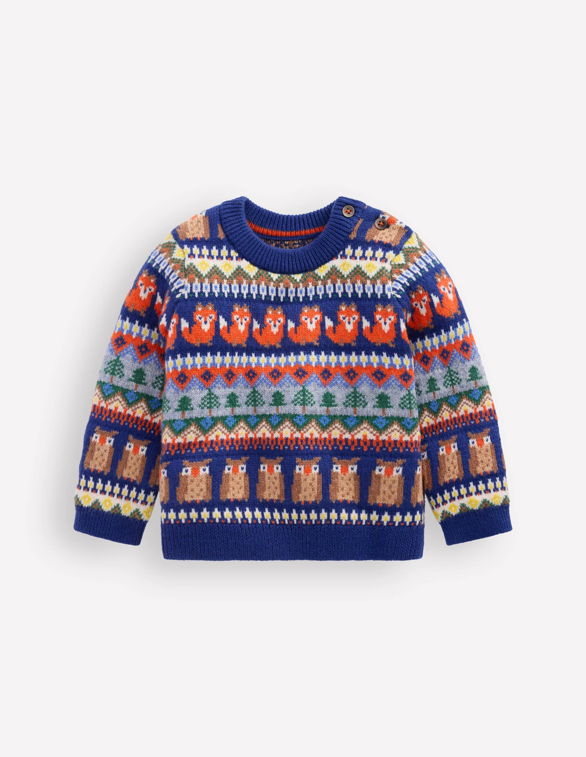 Fair isle Sweater-Multi Woodland Fair Isle