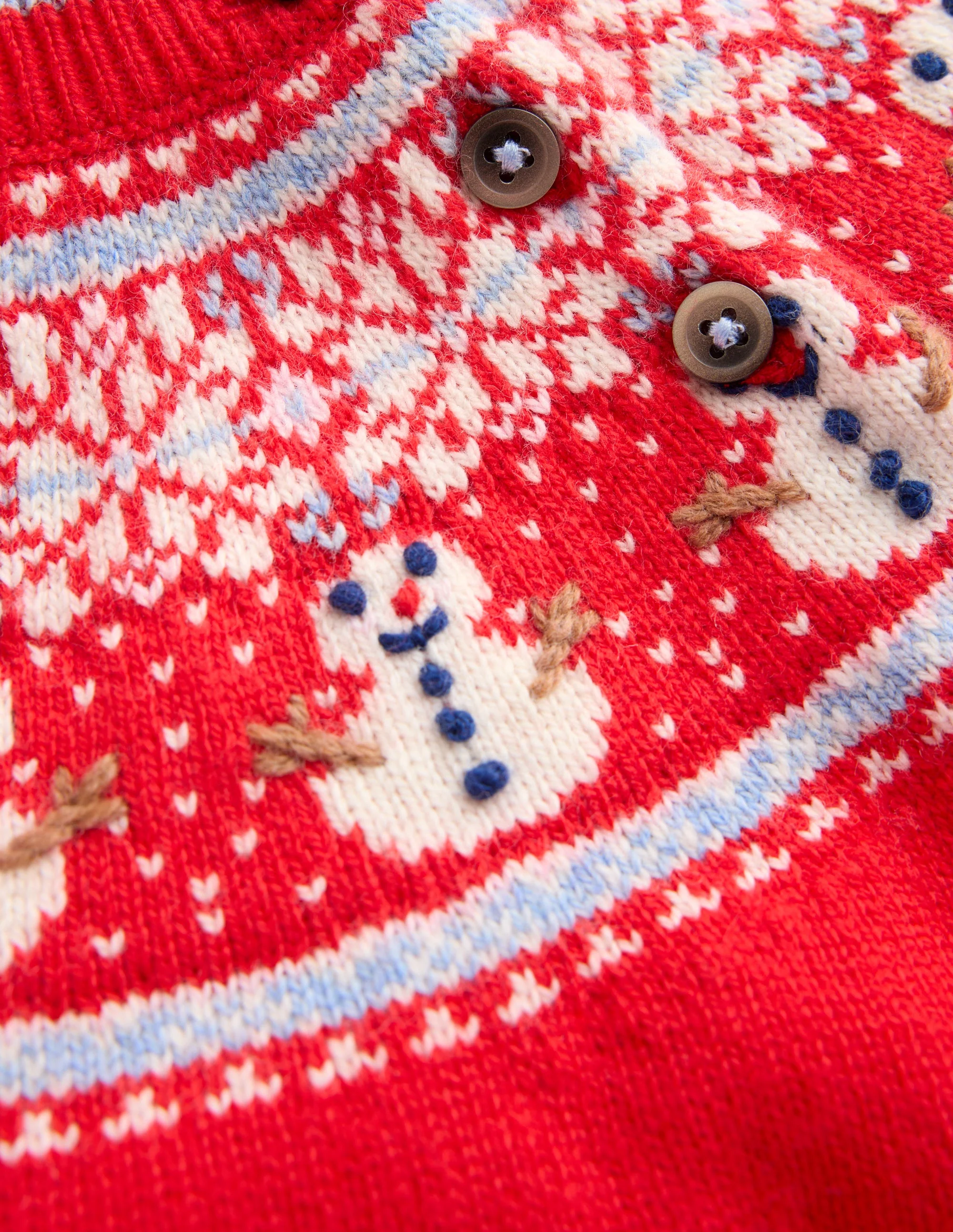 Fair isle Sweater-Red Snowman