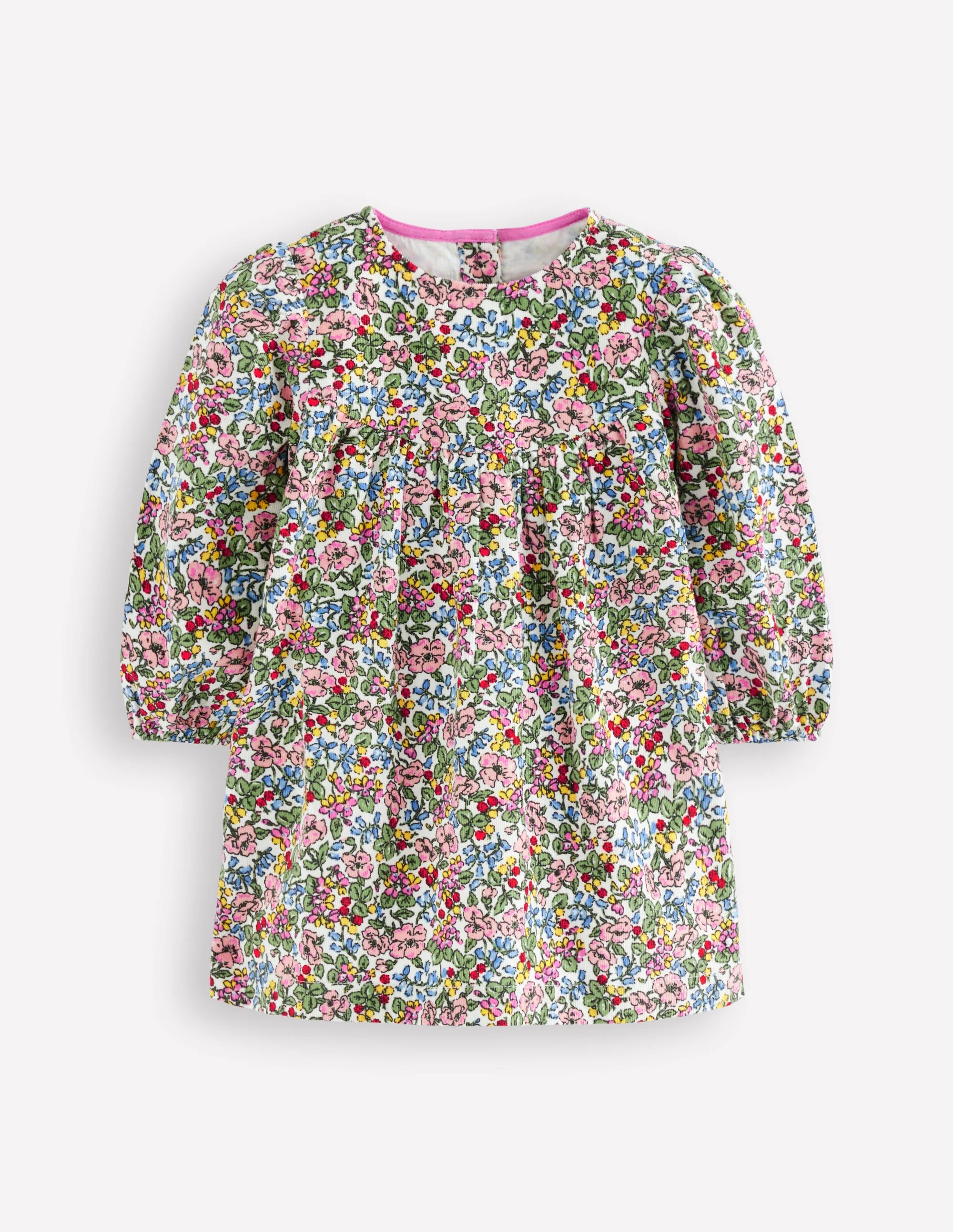 Yoke Detail Woven Dress-Coconut Berry Floral