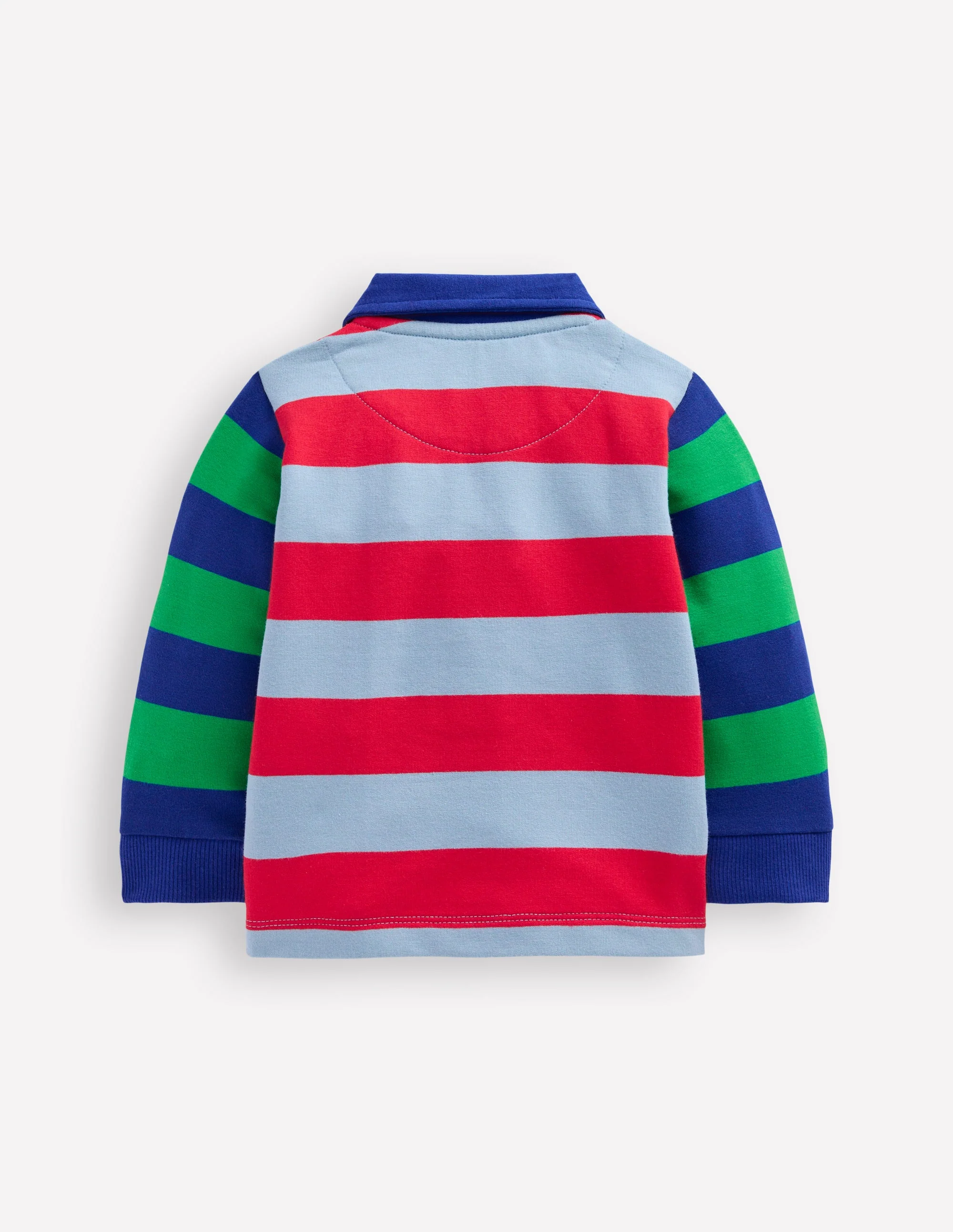 Jersey Sweat Rugby Shirt-Multi Stripes