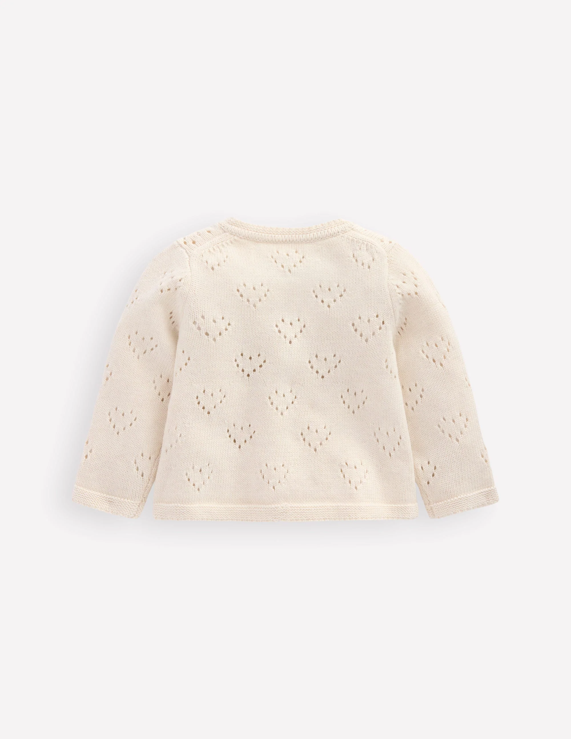 Pretty Pointelle Cardigan-Ivory