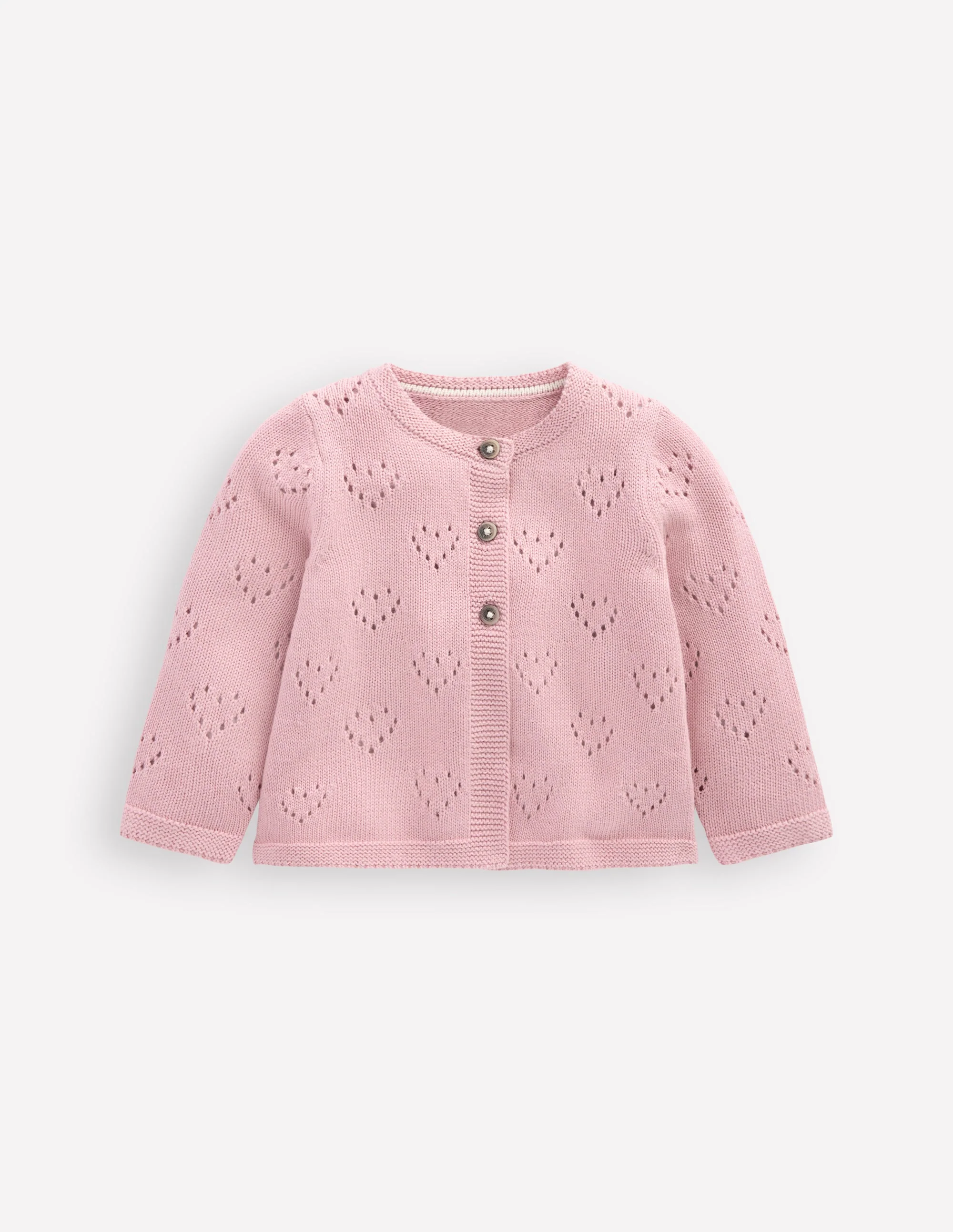 Pretty Pointelle Cardigan-Vintage Pink
