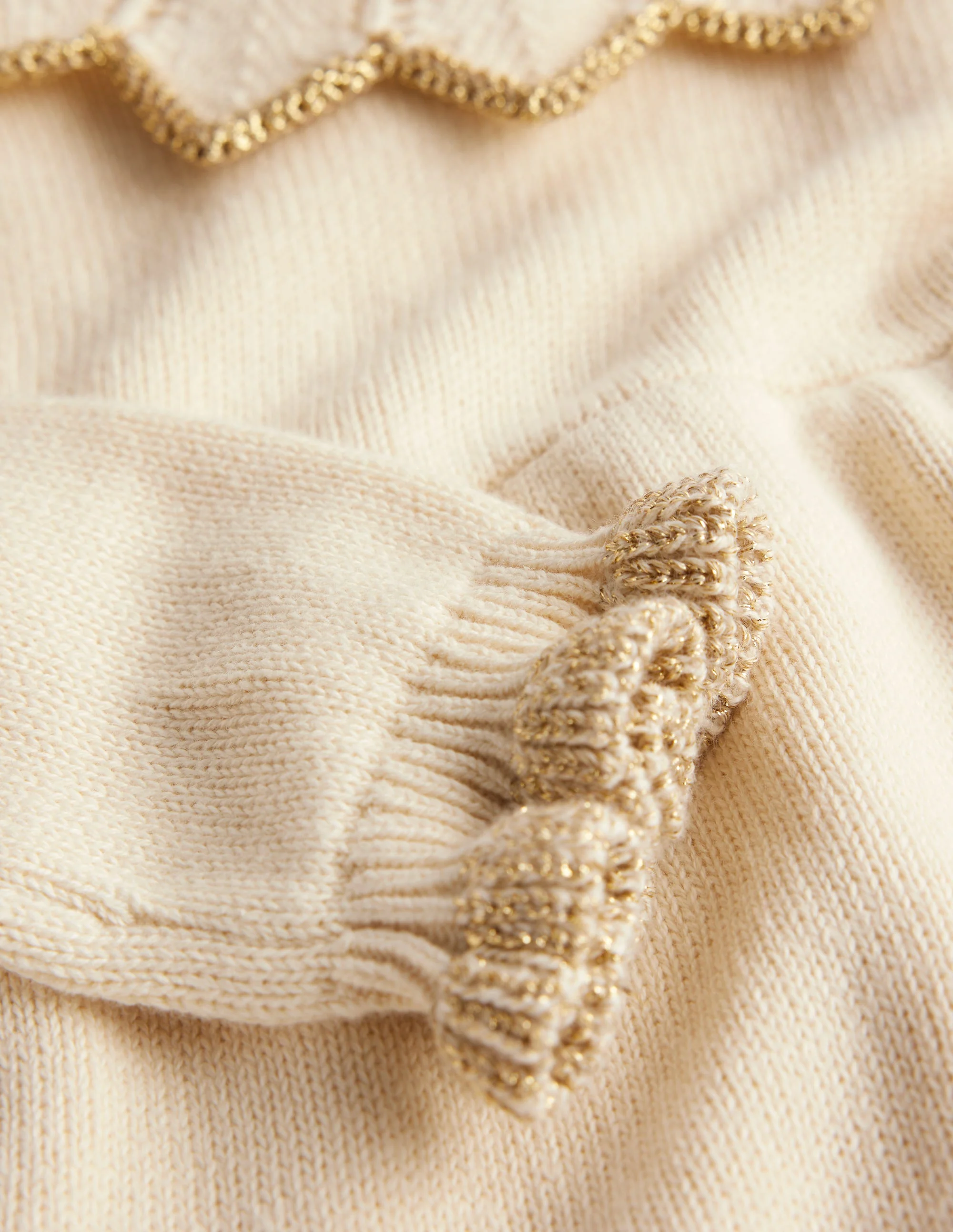 Pretty Collared Knitted Dress-Ivory