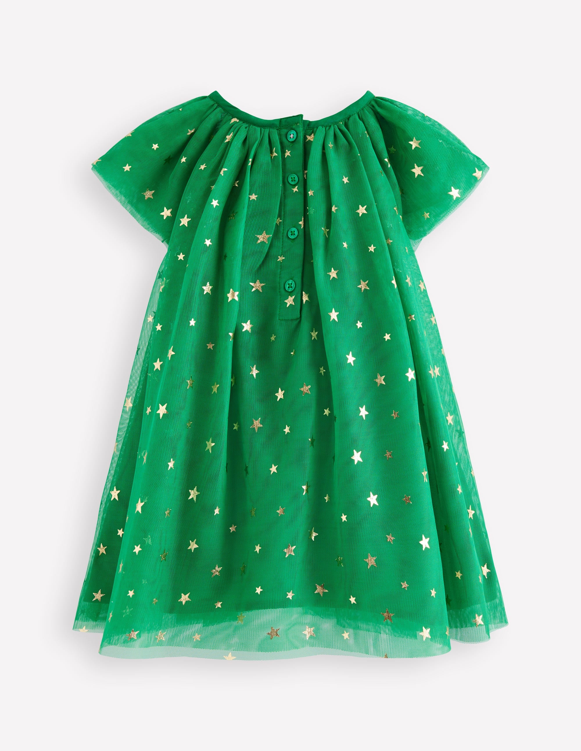 Layered Tulle Dress-Green Christmas Tree