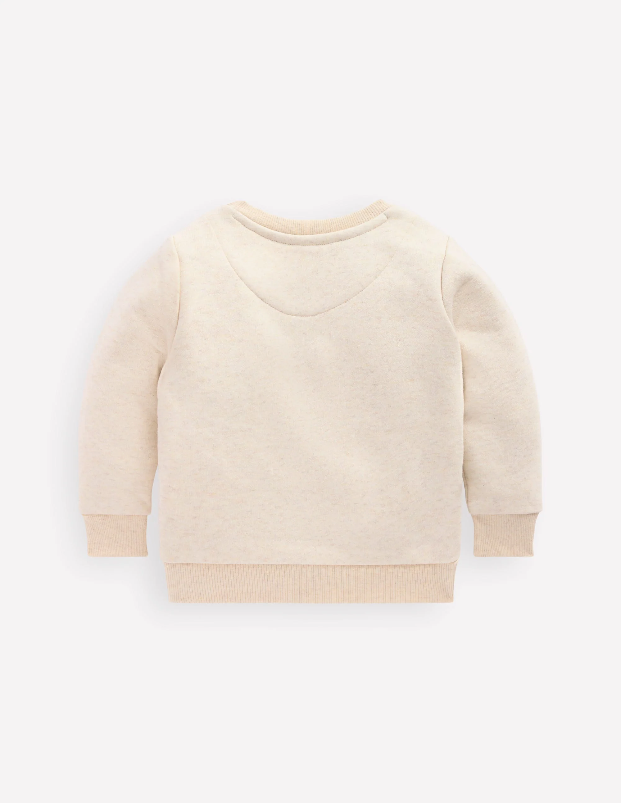 Boys Appliqué Sweatshirt-Oatmeal Marl Dinosaur