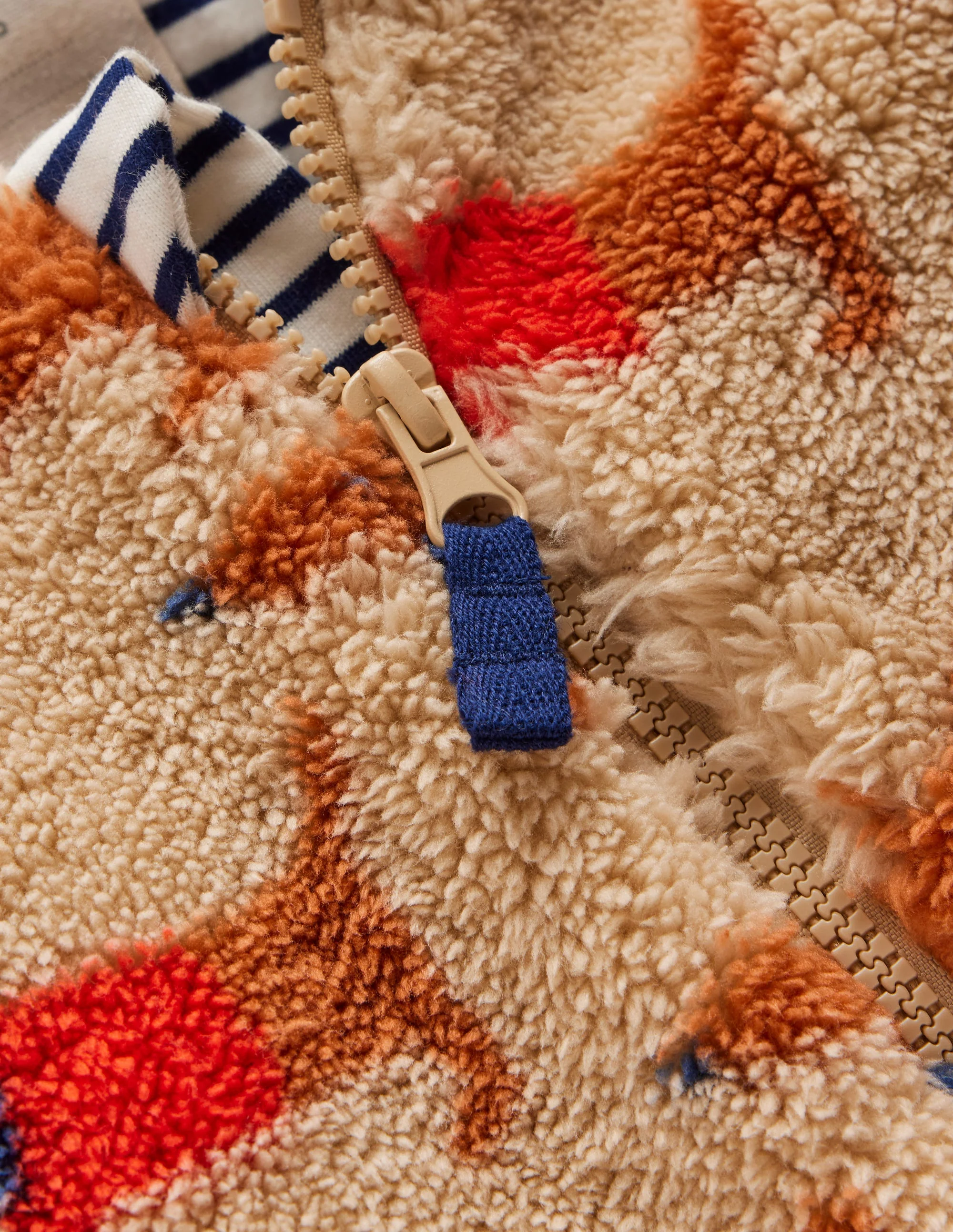 Printed Fleece Pramsuit-Oatmeal/Mars Red Sausage Dogs