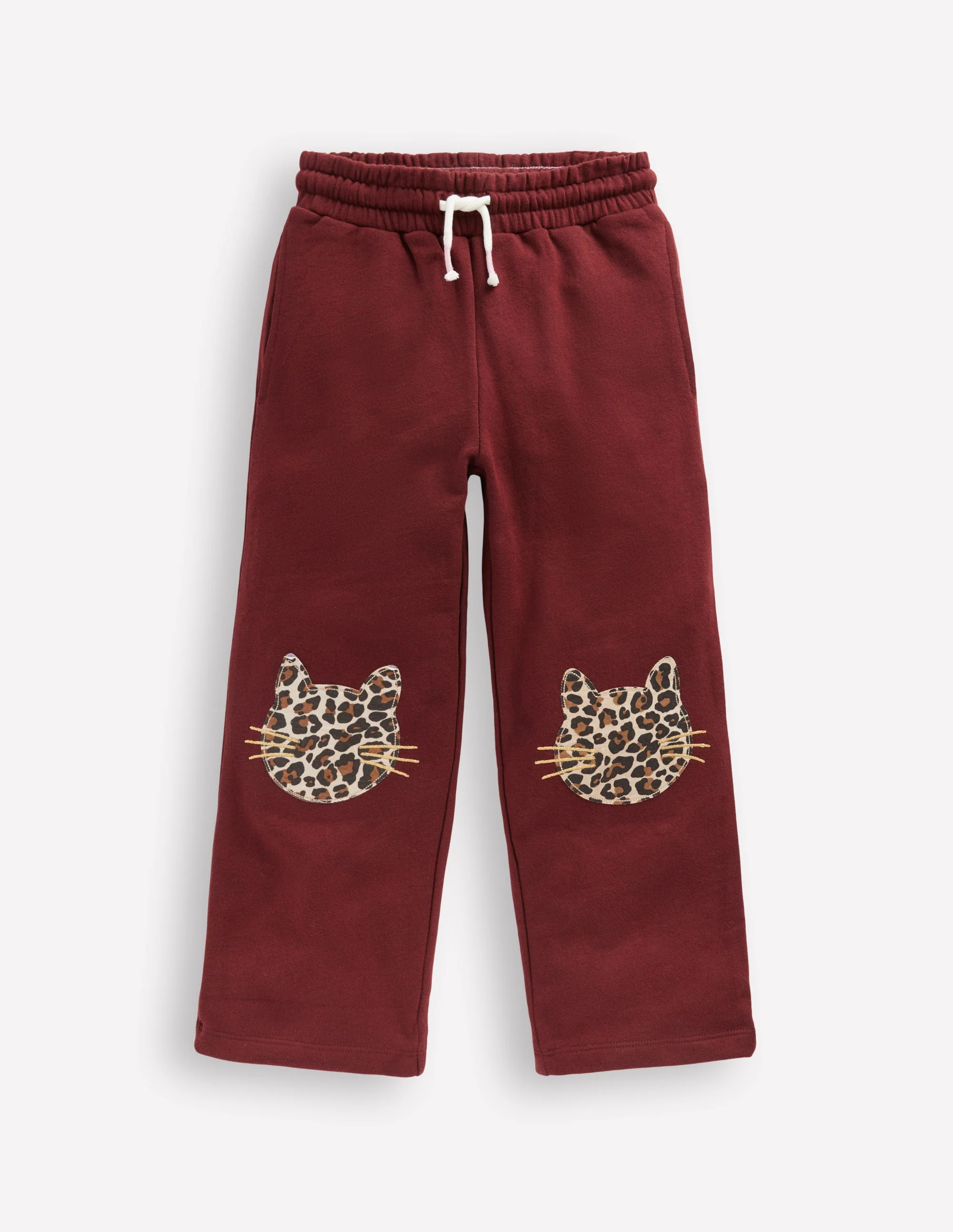 Bobbie Appliqué Sweatpants-Chestnut Cats