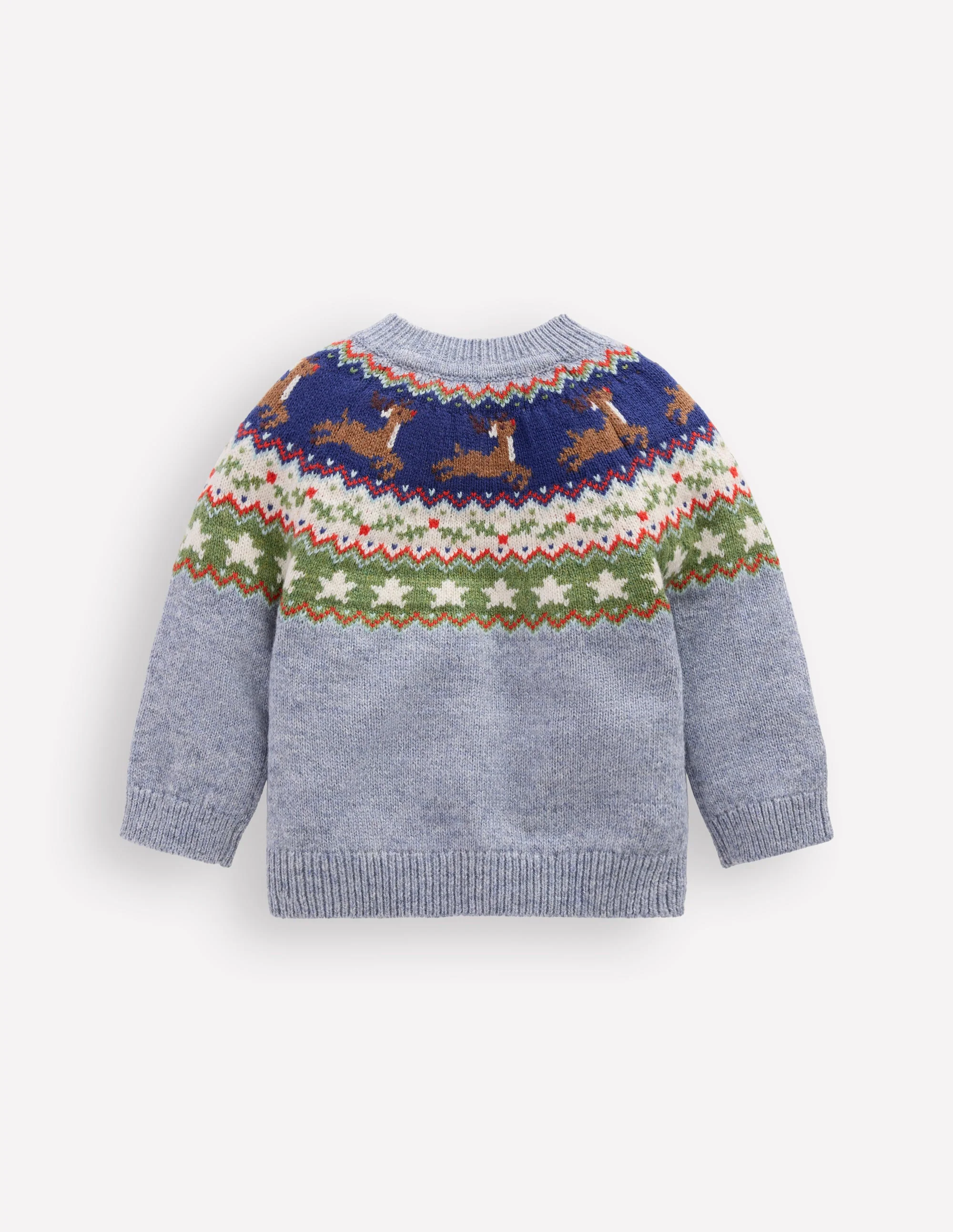 Fair isle Sweater-Blue Festive Reindeer