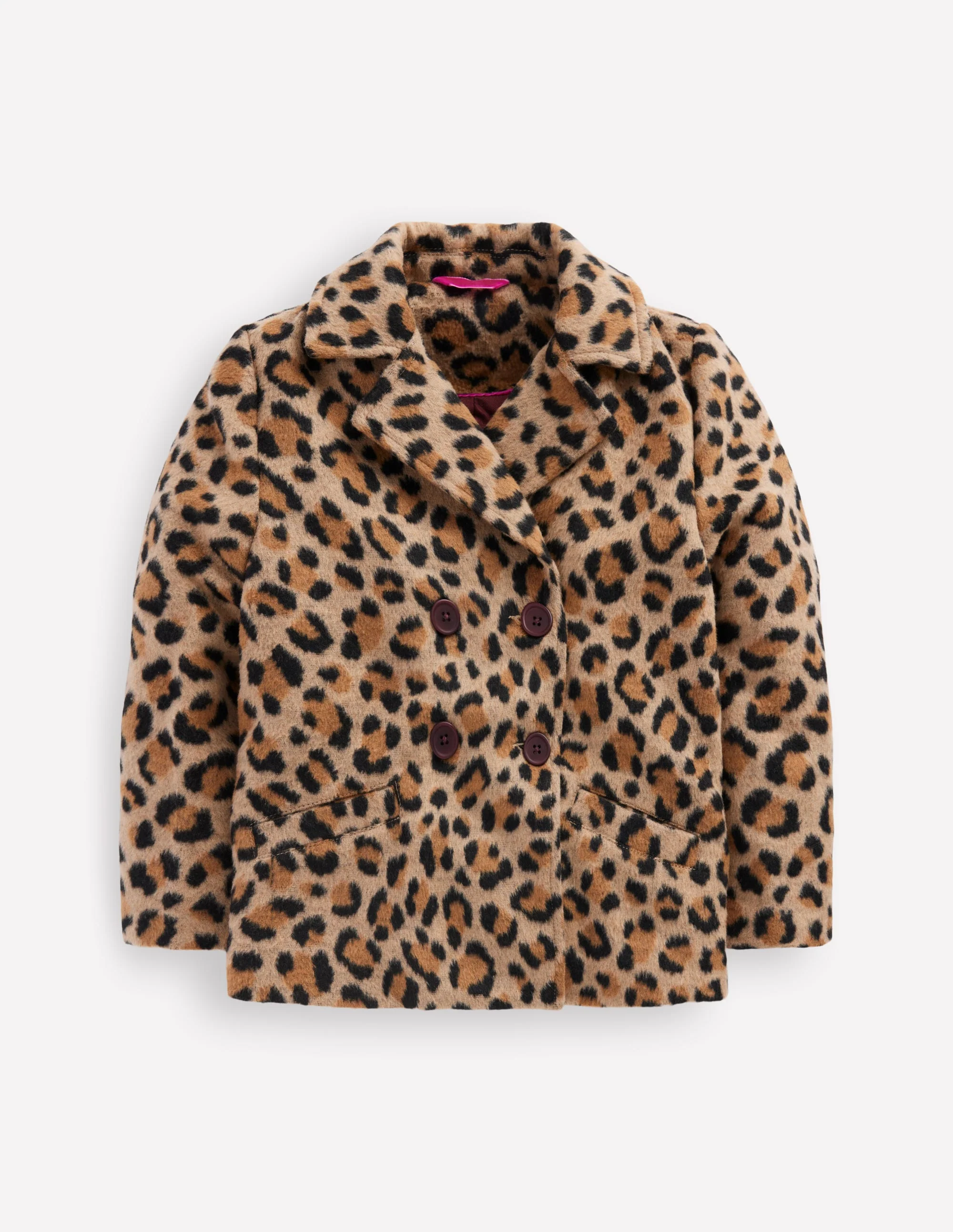 Pea Coat-Large Leopard Spot